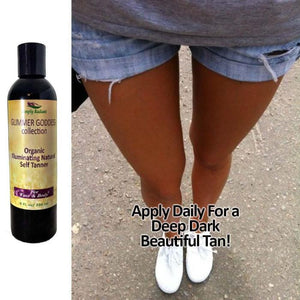 Organic Natural Sunless Tanning Lotion - Build a Luscious, Golden Tan